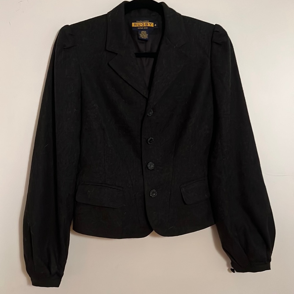 Rugby charcoal grey wool blazer